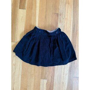 JoJo Maman Bebe Skirt Girls size 4-5 T Navy Corduroy Pleated with Buttons Preppy